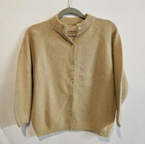Angelon by Darlene Vintage Angora Lambswool Cardigan Sweater Button Front Medium